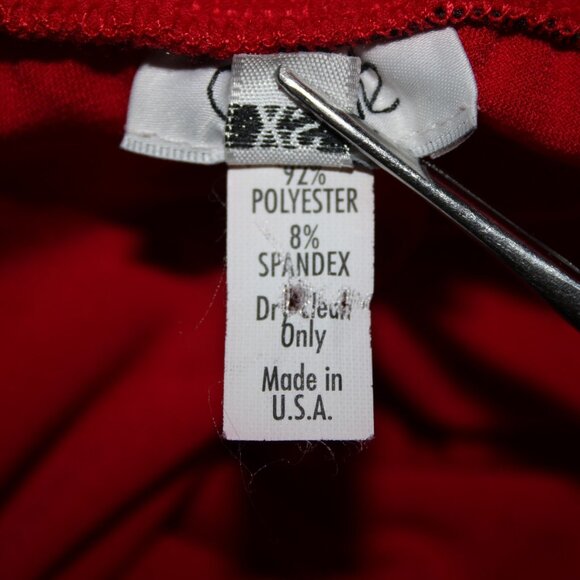 Cache Sz XS Red Silver Beads Racer Back Draped Polyester Spandex Dress - Picture 12 of 14